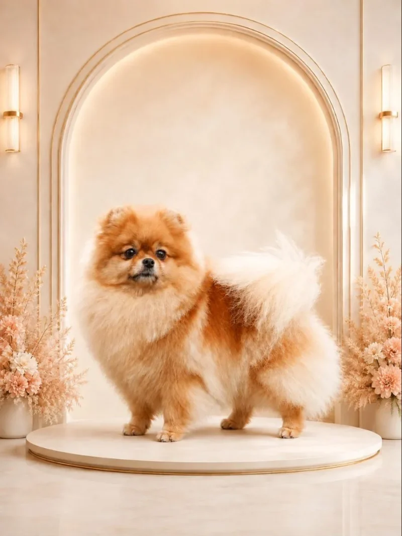 Arwen, Pomerania campeona de Can Xiu-Xiu